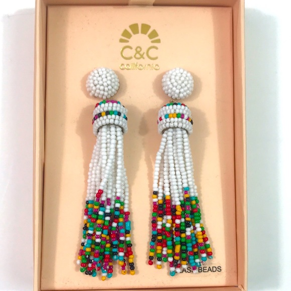 C&C California Jewelry - C & C California glass beaded earrings, NIB